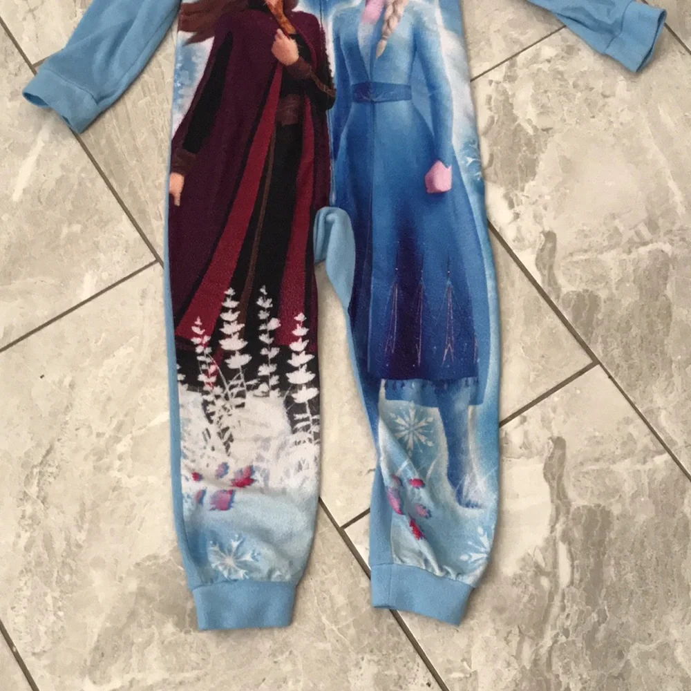DISNEY Frozen II Fleece Zip Up Pijama Suit With Hood | XS